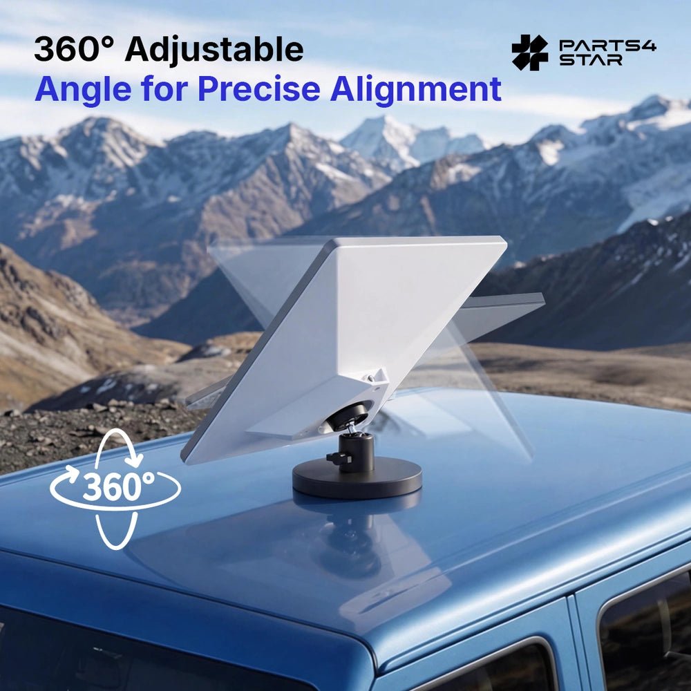 Starlink Mini Magnetic Mount with 360° Adjustable Ball Head, 12 Strong Magnets, Compatible with 2024 & 2025 OEM Pipe Adpter, Starlink Mini Accessories - Parts4Star