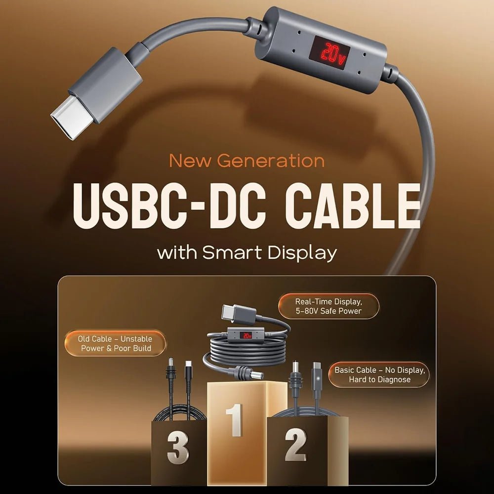 Starlink Mini Type C to DC Power Cable – Real - Time Voltage & Current Monitor - Parts4Star