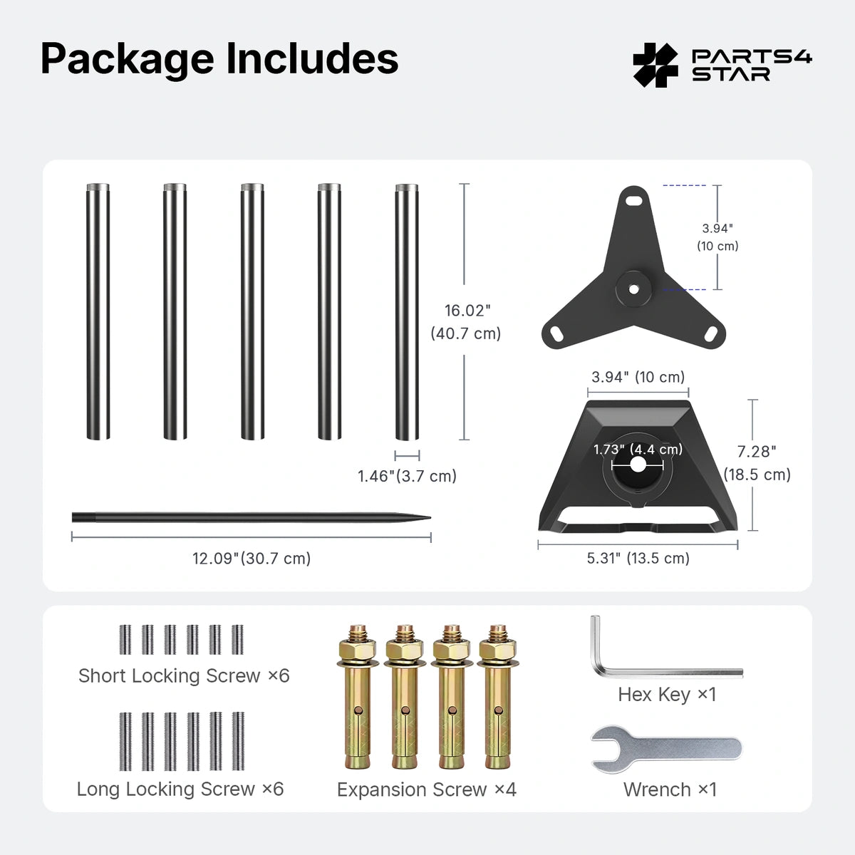 Starlink Gen 3 No-Dig Ground Anchor Kit (6.6FT) for Standard 4 / 4X