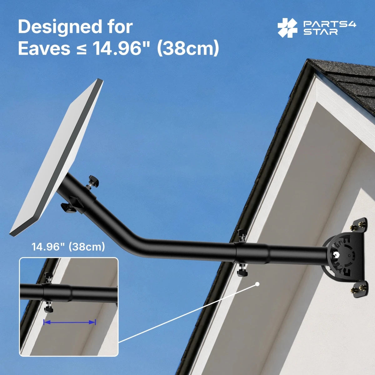 Starlink Mini Adjustable Wall Mount - 26" Pole - Parts4Star