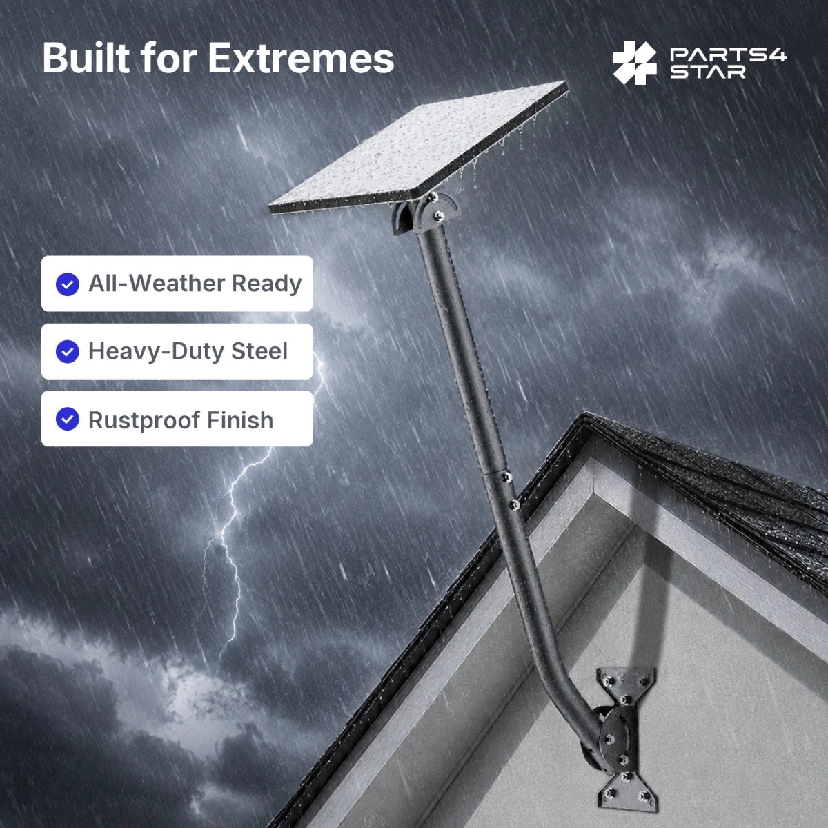 Starlink Mini Wall & Roof Mount Kit - 30 Inch Adjustable Long Extension Pole - Parts4Star