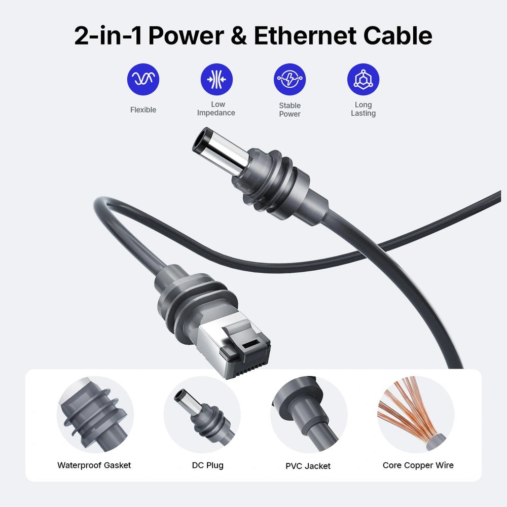Starlink Mini Cable - 2 - in - 1 Ethernet & Power, RJ45 & DC - Parts4Star