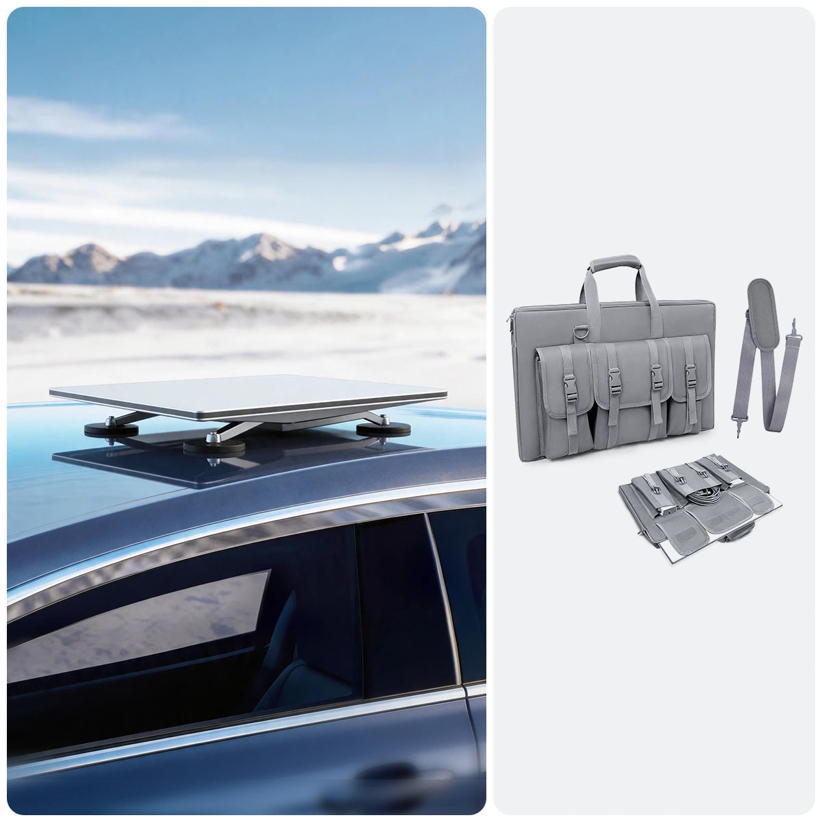 Starlink Gen 3-delige magnetische snelkoppelingsmontageset – Auto-adapter en draagtasoptie voor standaard 4/4X