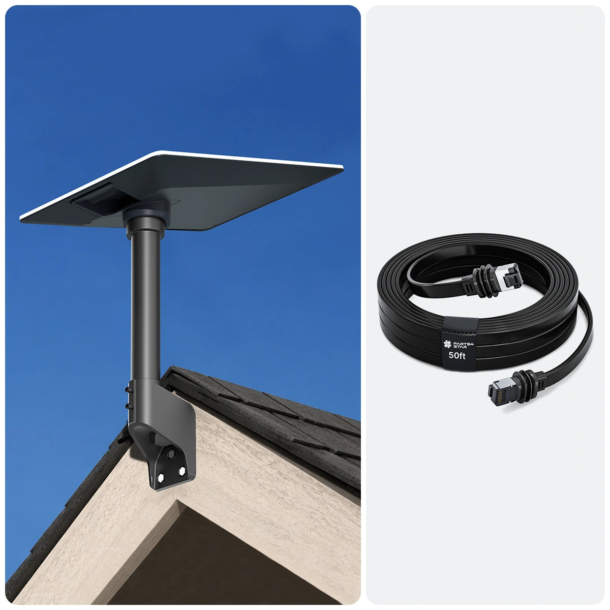 Starlink V5 Wall & Roof Mount Kit – Full Install Bundle with Cable & Router Mount