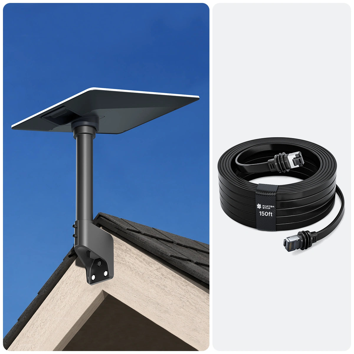 Starlink V5 Wall & Roof Mount Kit – Full Install Bundle with Cable & Router Mount