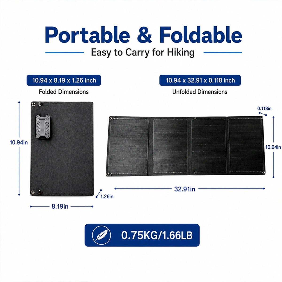 40W Foldable Solar Panel for Starlink Power Banks, USB-C & DC Output - Parts4Star
