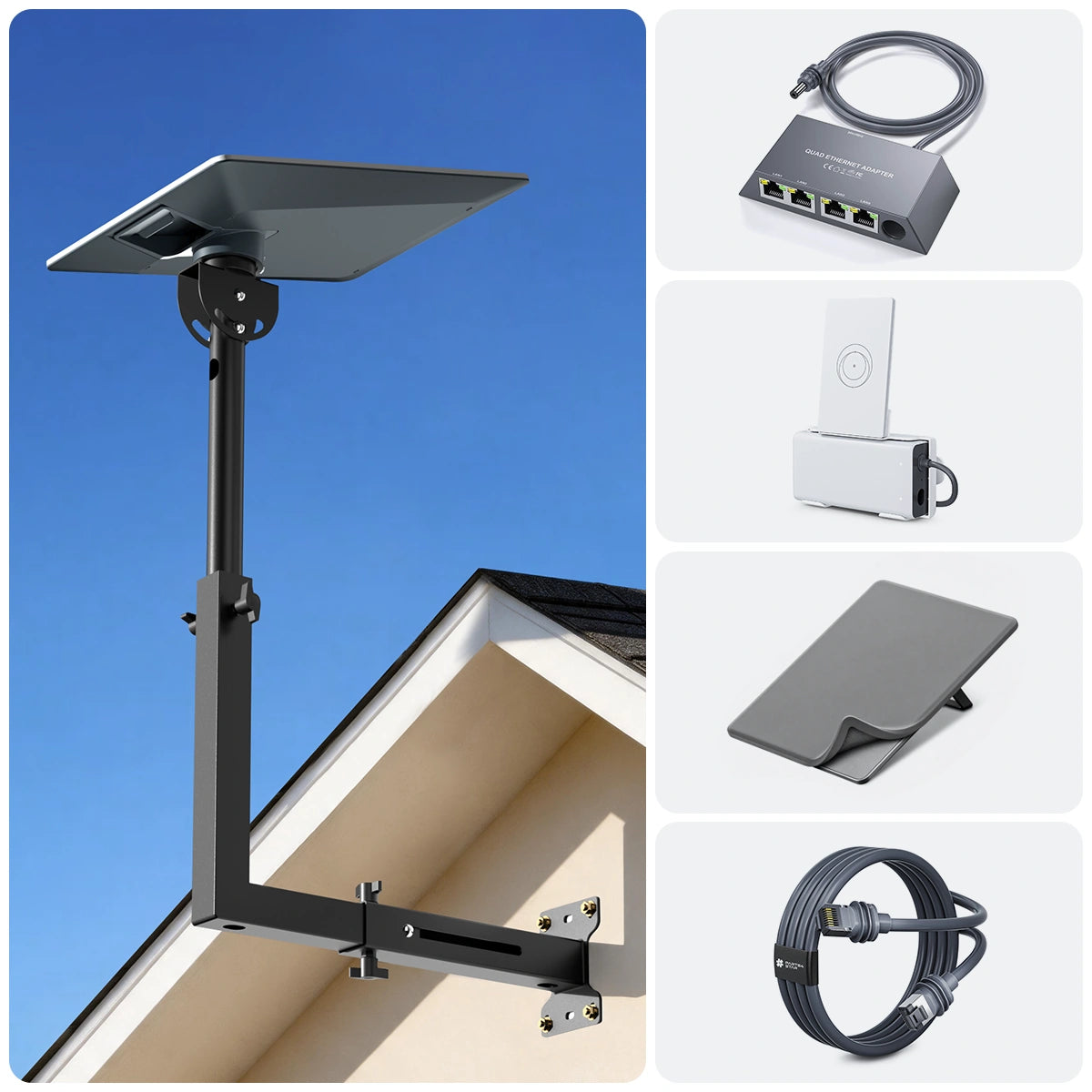 Starlink Kit di installazione domestica V5: pacchetto completo per montaggio ed espansione di rete.
