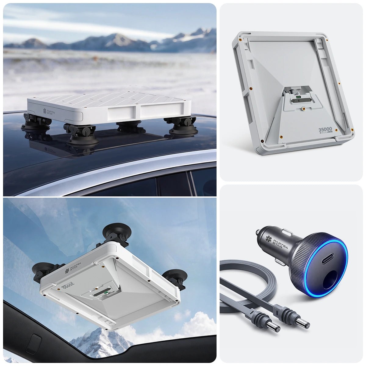 Starlink Mini Armor Quick-Release Heavy-Duty Suction Cup Mount for Tesla Model 3/Y/S/X/Cybertruck - Parts4Star