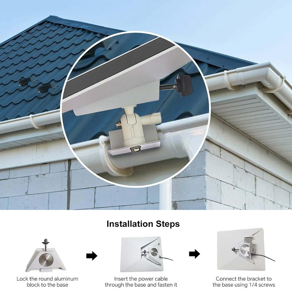 Adjustable Gutter Mount with Screw Adapter for Starlink Mini