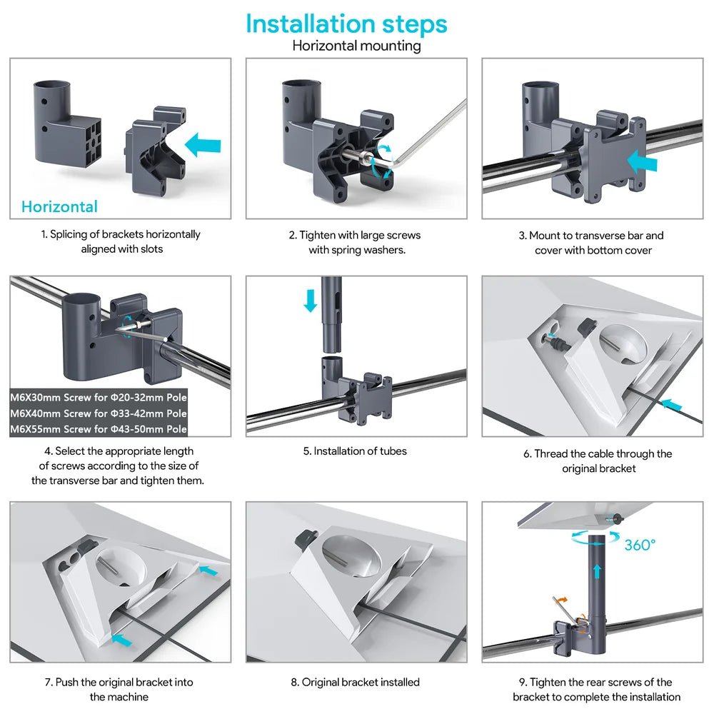 Heavy - Duty Aluminum Alloy Pole Mount for Starlink Mini – For RV, Roof & Ladder - Parts4Star