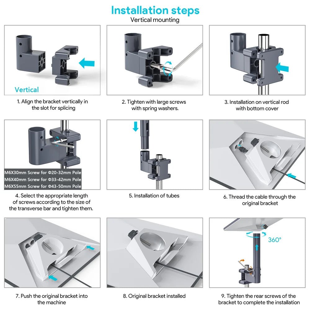Heavy - Duty Aluminum Alloy Pole Mount for Starlink Mini – For RV, Roof & Ladder - Parts4Star