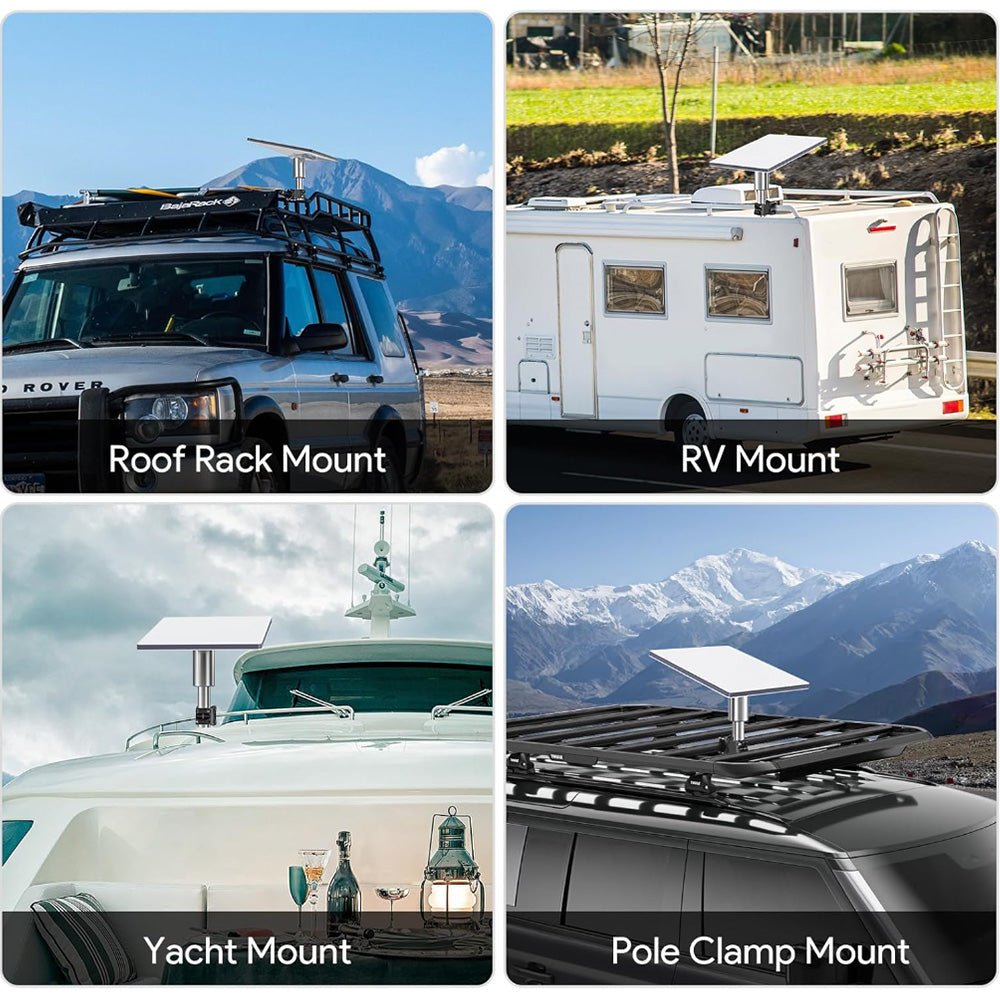 Round Tube Roof Rack Mount for Starlink Mini – Fits All Cars - Parts4Star