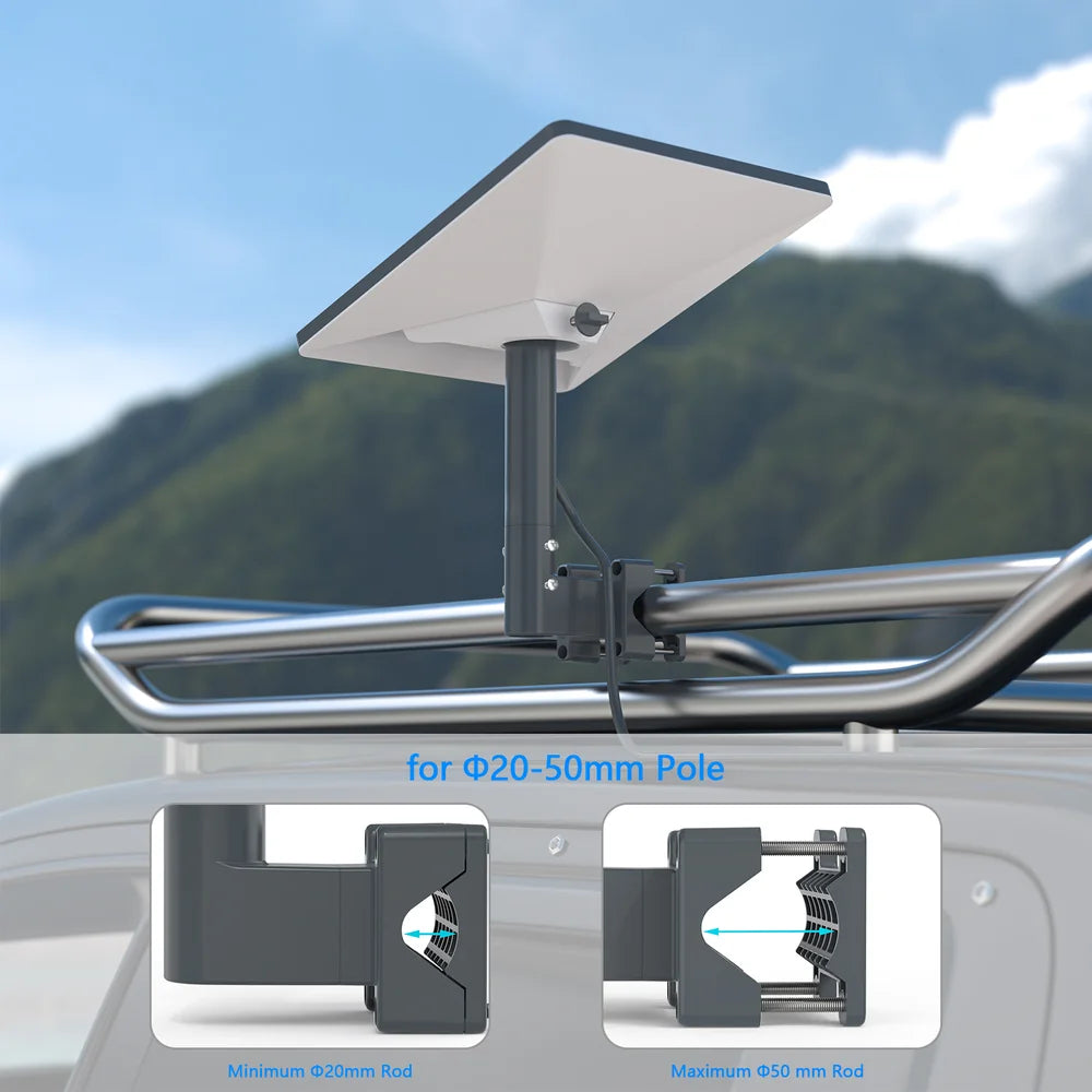 Heavy-Duty Aluminum Alloy Pole Mount for Starlink Mini – For RV, Roof & Ladder