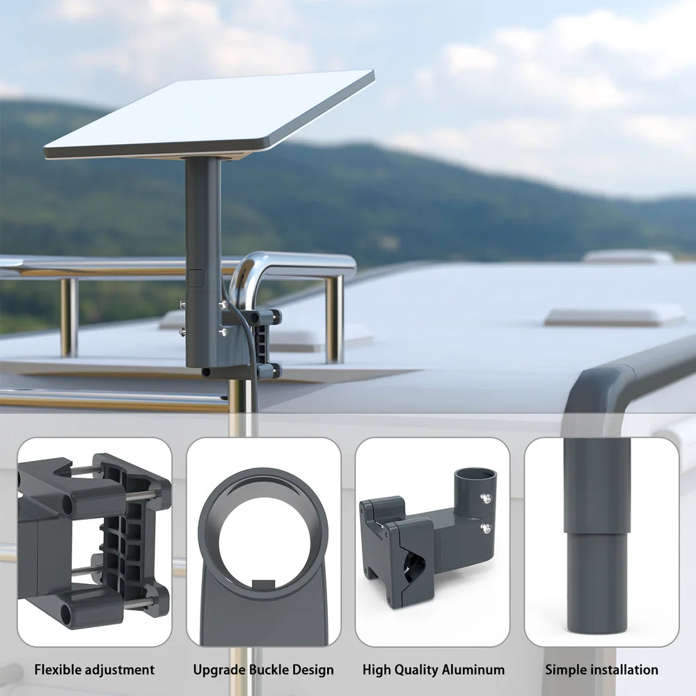 Heavy-Duty Aluminum Alloy Pole Mount for Starlink Mini – For RV, Roof & Ladder