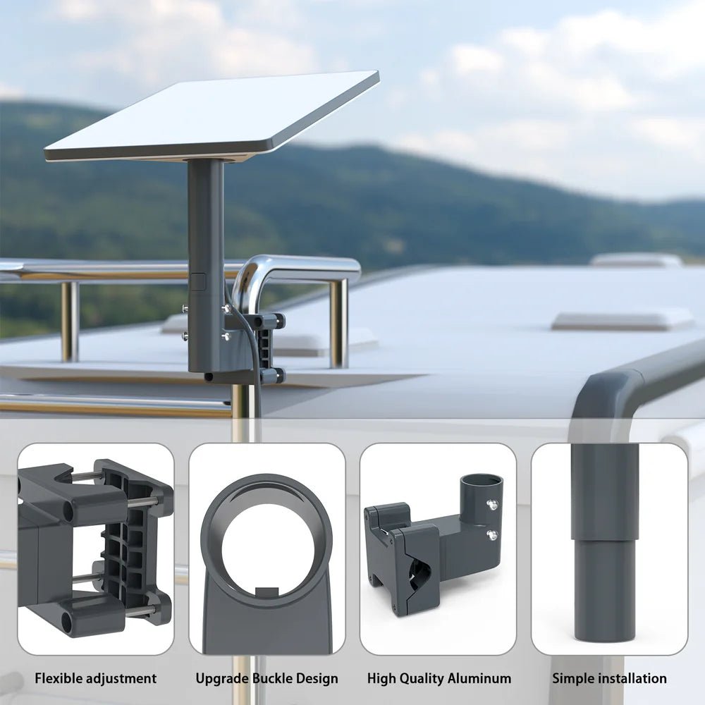 Heavy - Duty Aluminum Alloy Pole Mount for Starlink Mini – For RV, Roof & Ladder - Parts4Star