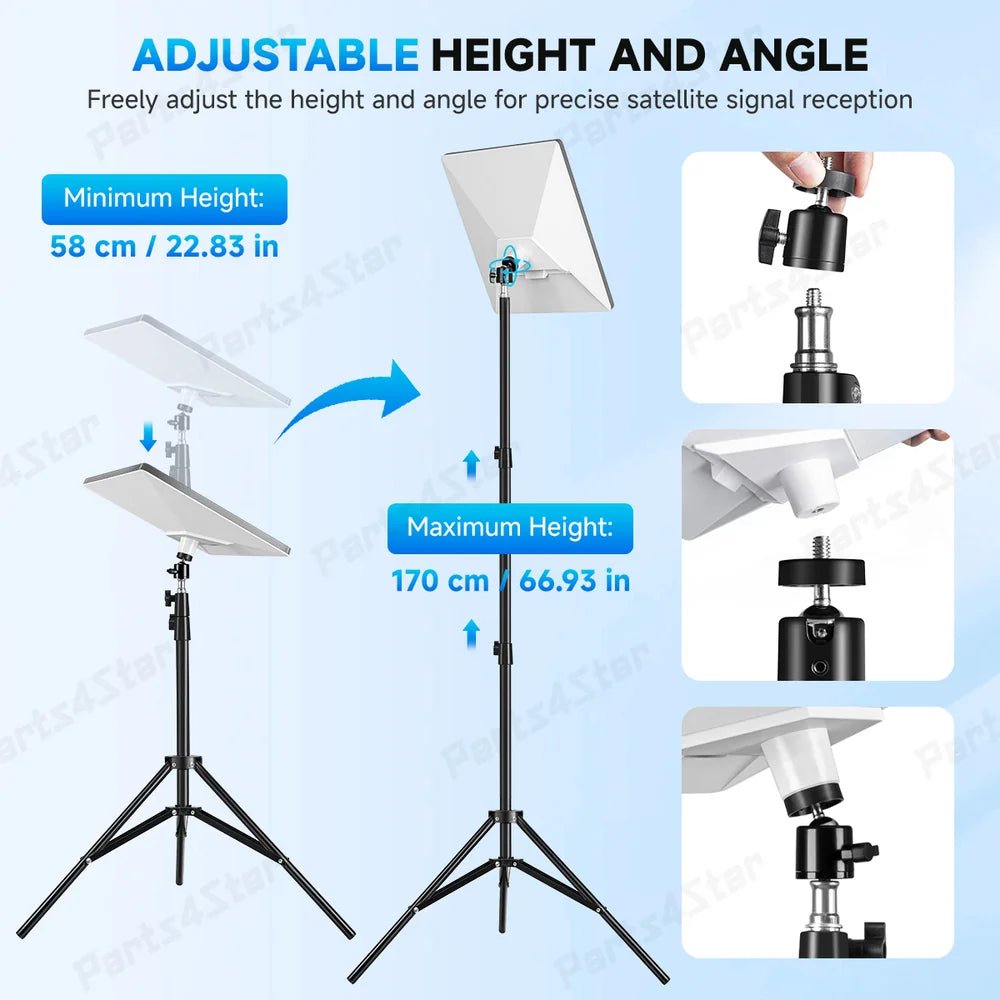 Adjustable Tripod Mount with 1/4″ - 20 Threaded Bracket for Starlink Mini - Parts4Star