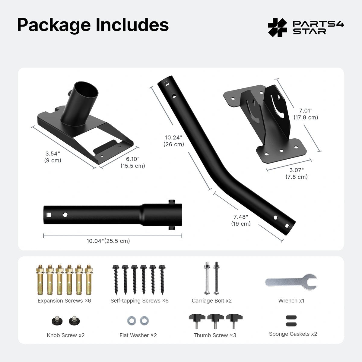 Starlink V5 Adjustable Wall Mount - 26" Pole - Parts4Star
