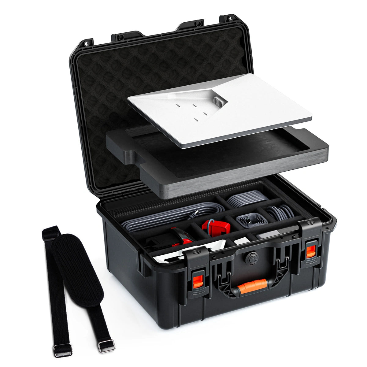 Starlink Mini Hardt etui med to lag, justerbare skillelinjer