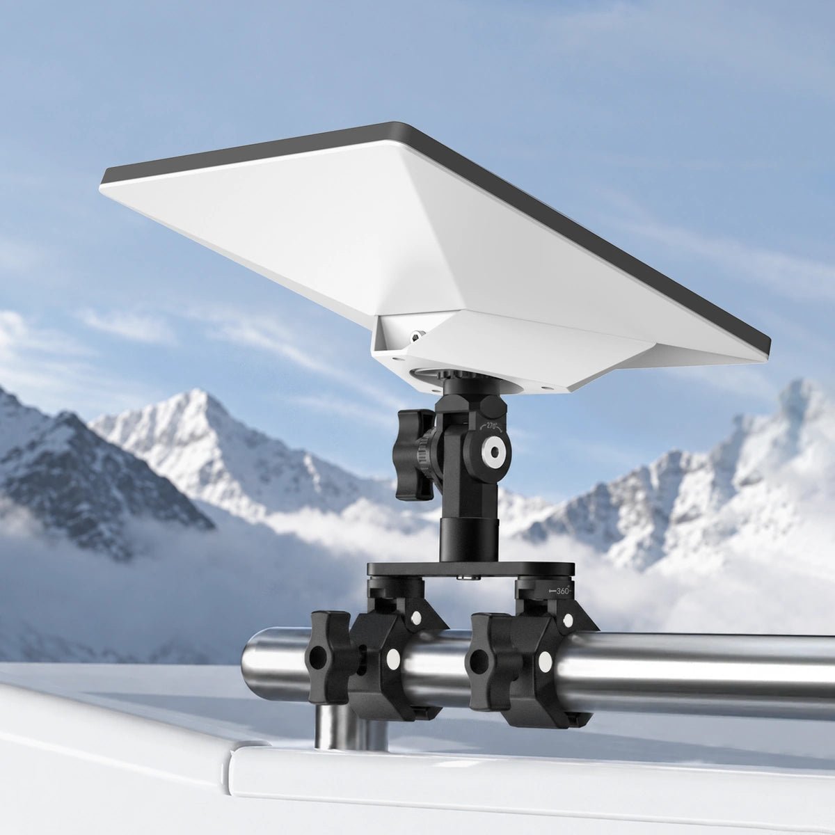 Starlink Mini Adjustable Dual-Clamp Mount Kit with 270° Rotation for RV Ladder & Tripod - Parts4Star