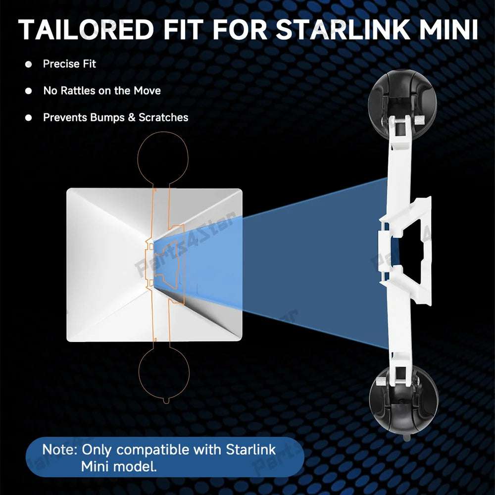 All-in-One Car Window Suction Mount Kit for Starlink Mini