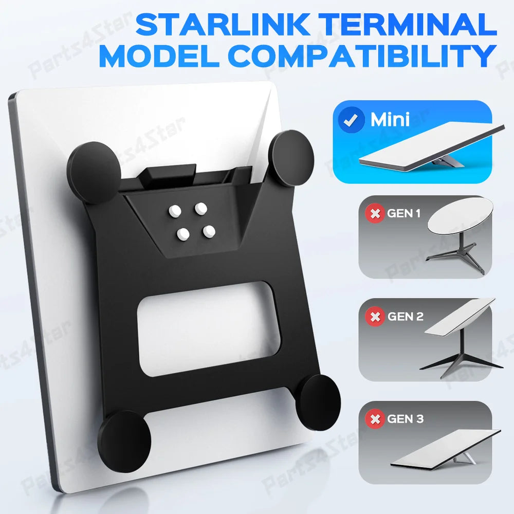 Magnetic Flat Mount with Strong Pull Force Base for Starlink Mini - Parts4Star