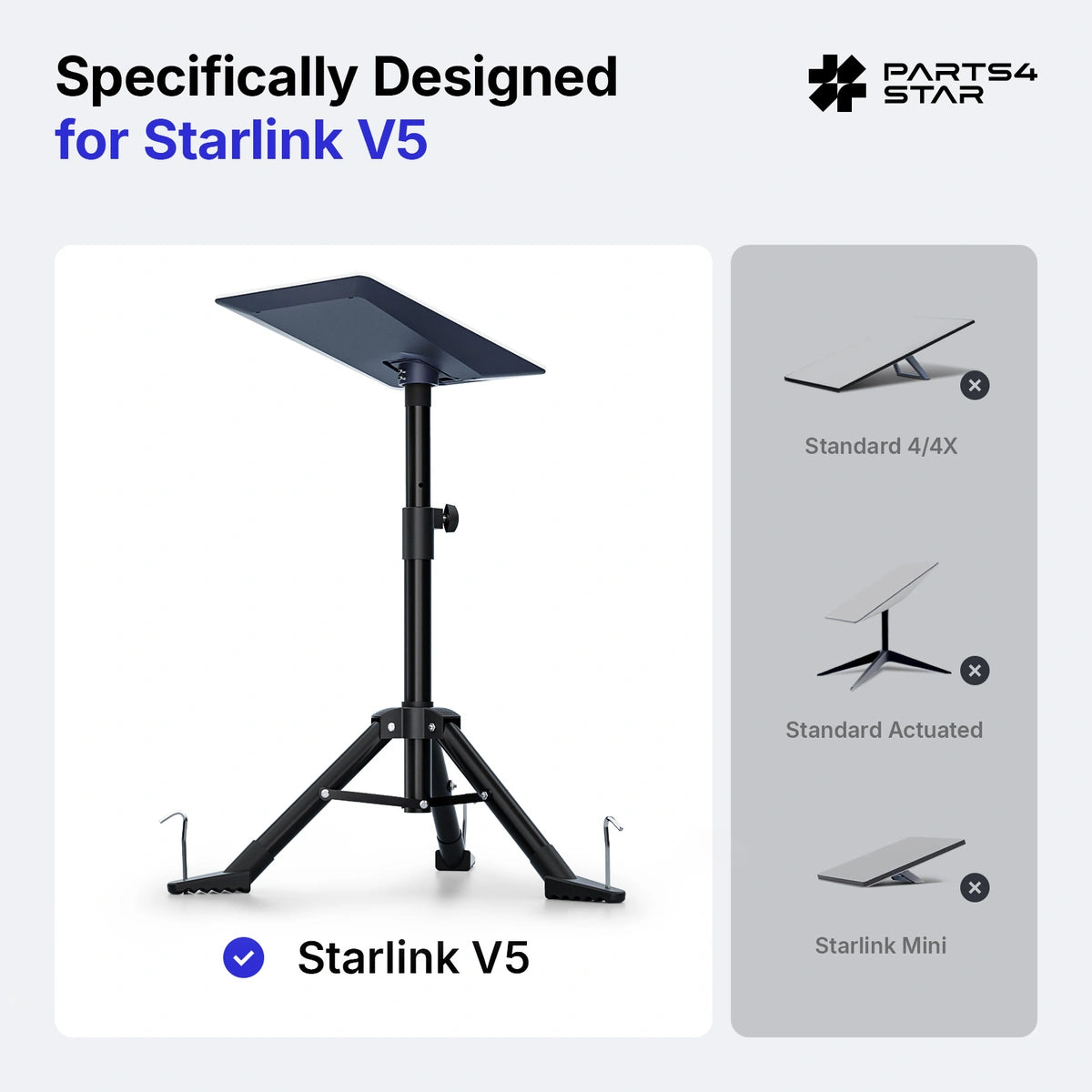 Starlink V5 Tripod Mount - Adjustable Stand With Ground Stakes
