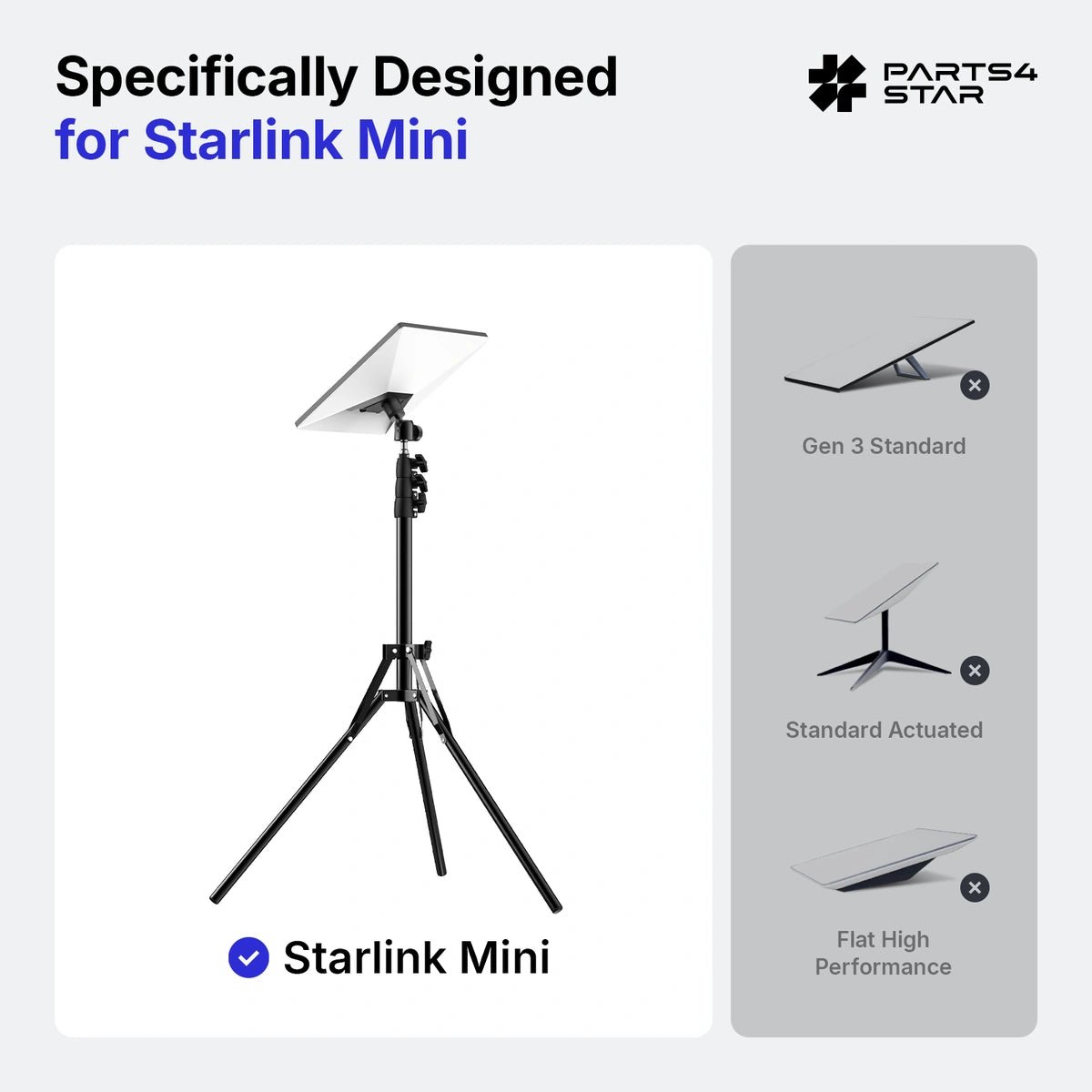 Adjustable Tripod Mount with 1/4″-20 Threaded Bracket for Starlink Mini - Parts4Star