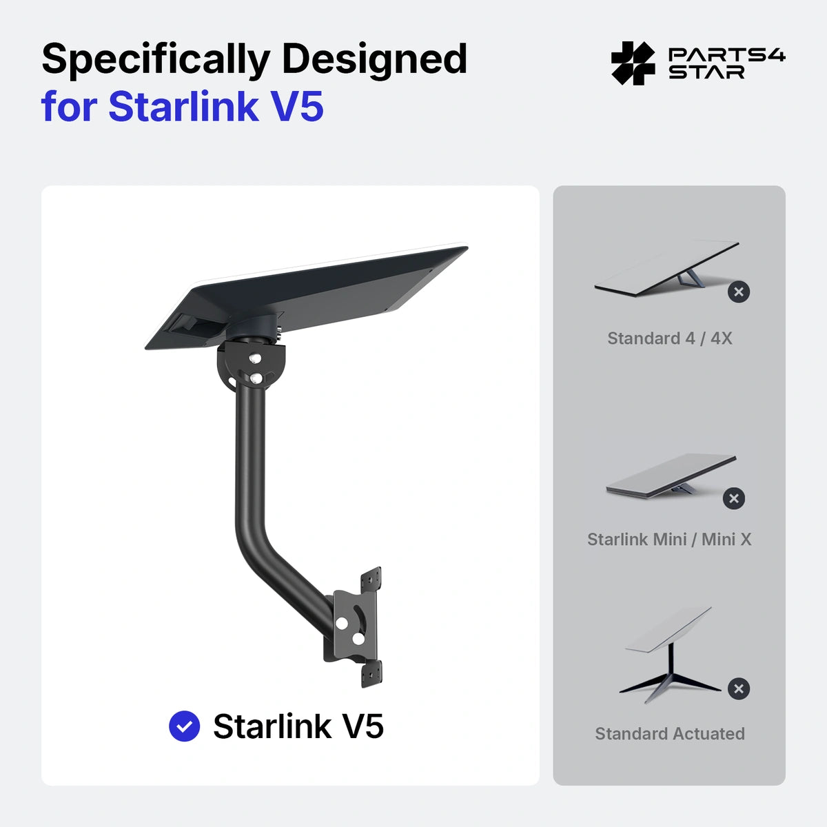 Starlink Nastavitelný nástěnný držák V5 - otáčení o 360° a náklon o 120°