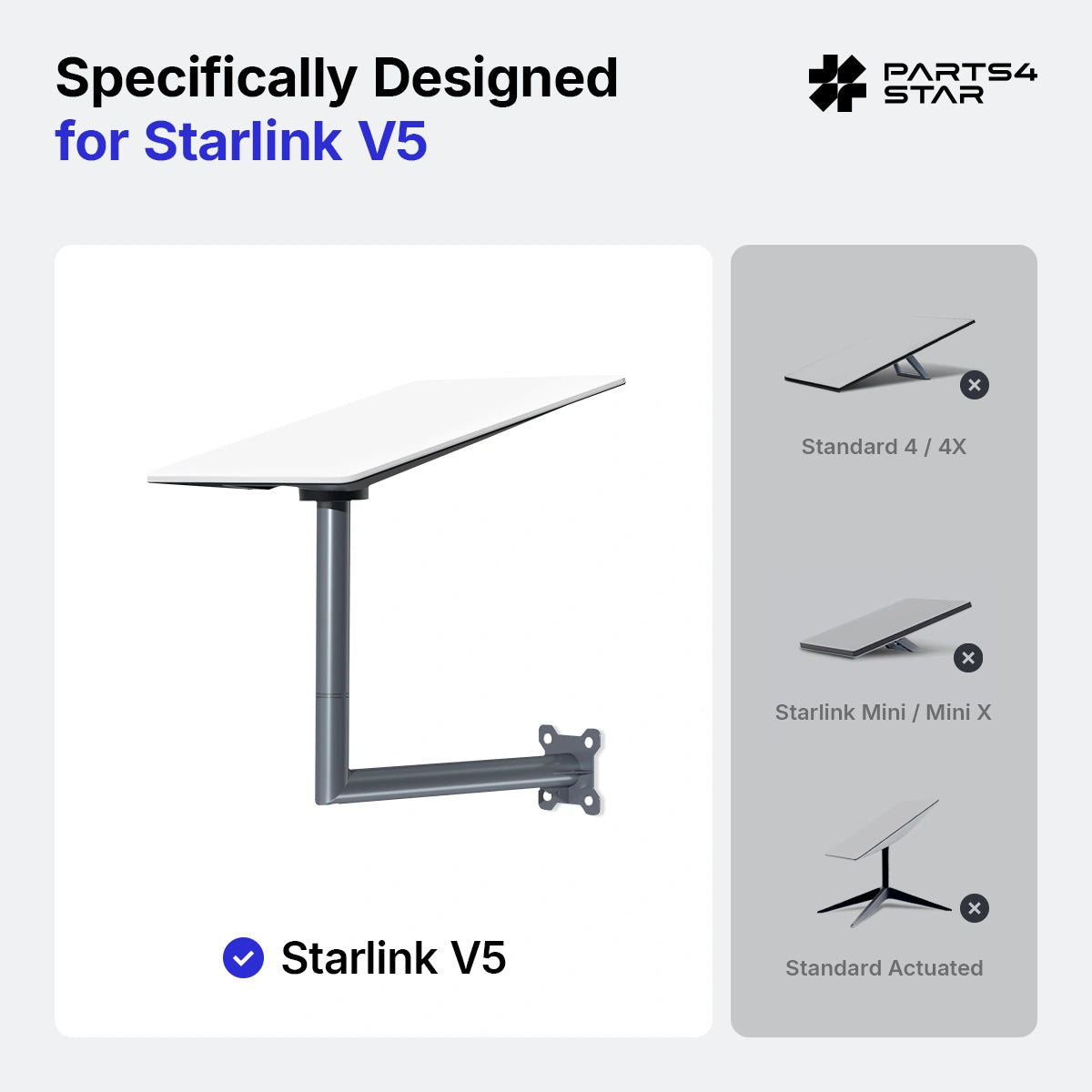 Starlink Kit de fixation murale réglable V5-Perche d'extension de 33, 5 cm (13, 19 po)