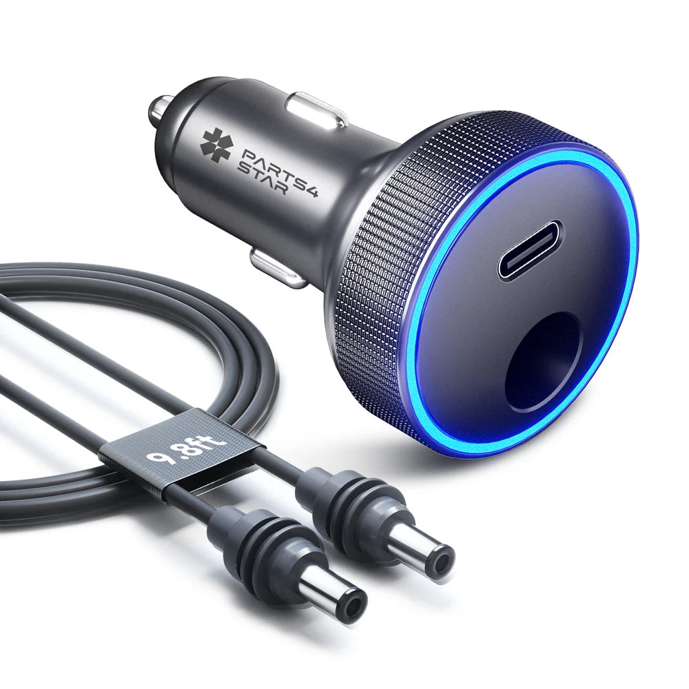 Starlink Mini Car Adapter12V/24V to 30V DC Step-Up Converter, 30W USB-C Car Charger with Blue Indicator Light, Starlink Mini Accessories