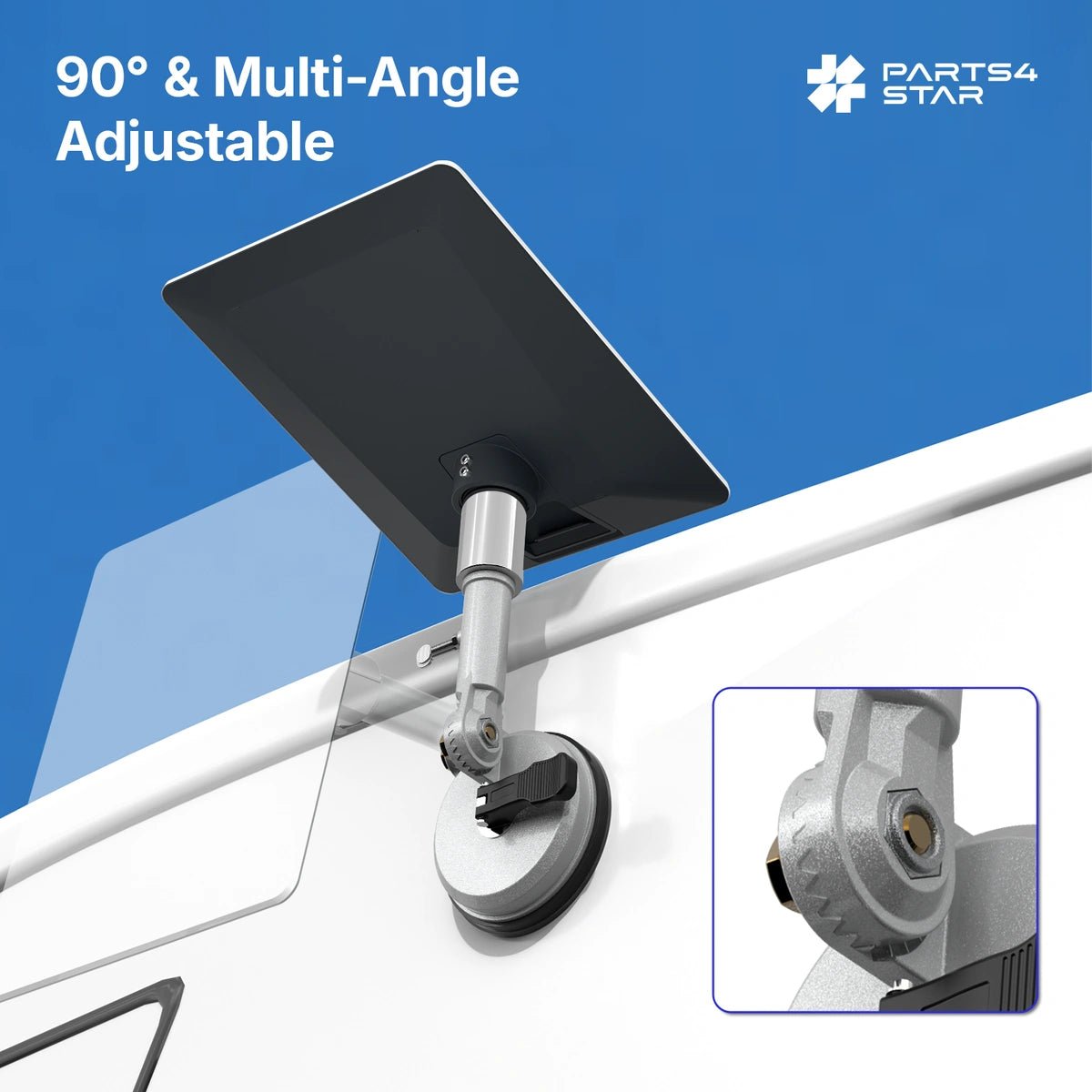 Starlink V5 Metal Suction Cup Mount with Adjustable Angle, for RV, Car Windows & Sunroof – Windproof - Parts4Star