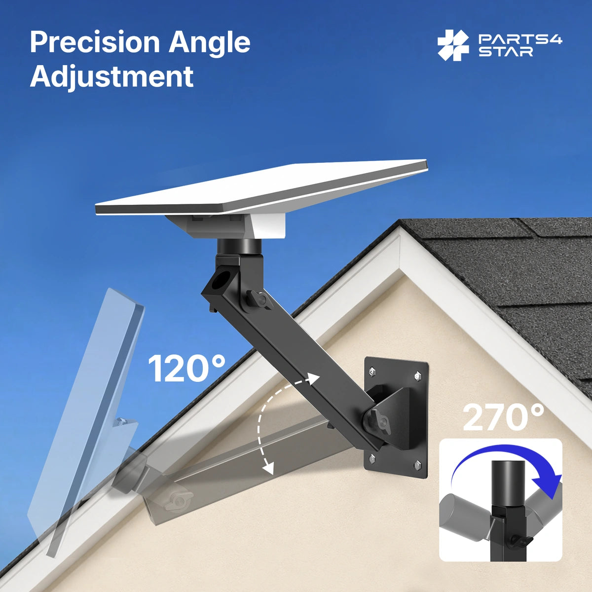 Starlink Mini Adjustable Wall Mount - 360° Rotation & 270° Tilt