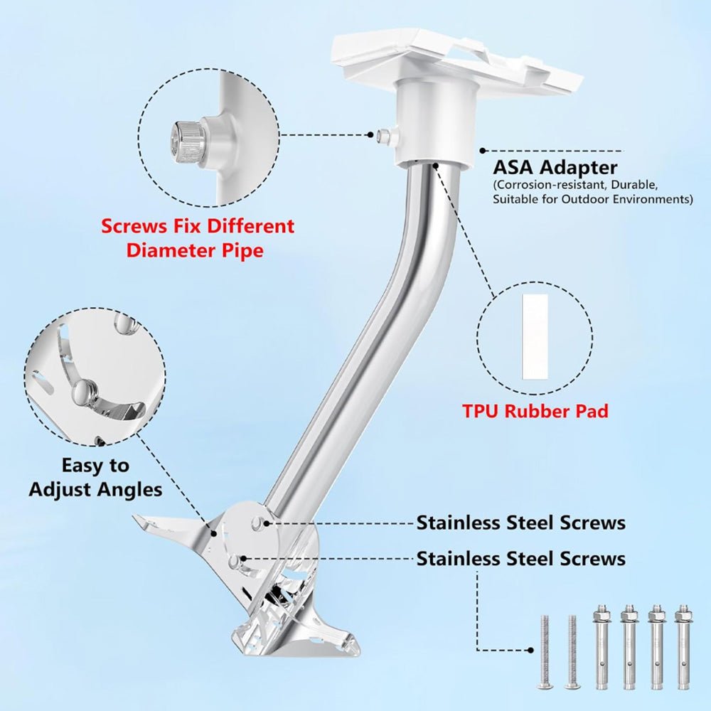 Starlink Gen 3 Adjustable Stainless Steel Mount Kit for Standard 4 / 4X - Parts4Star