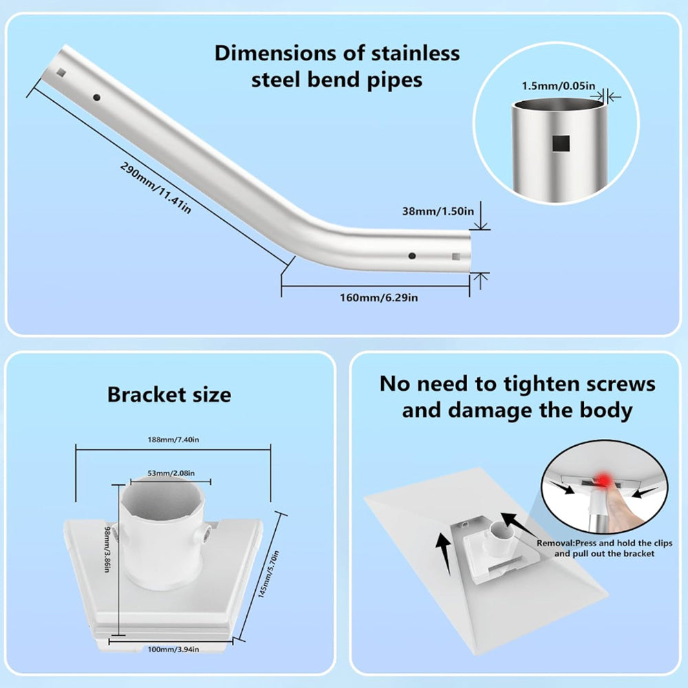 Adjustable Stainless Steel Mount Kit for Starlink Gen 3 Dish