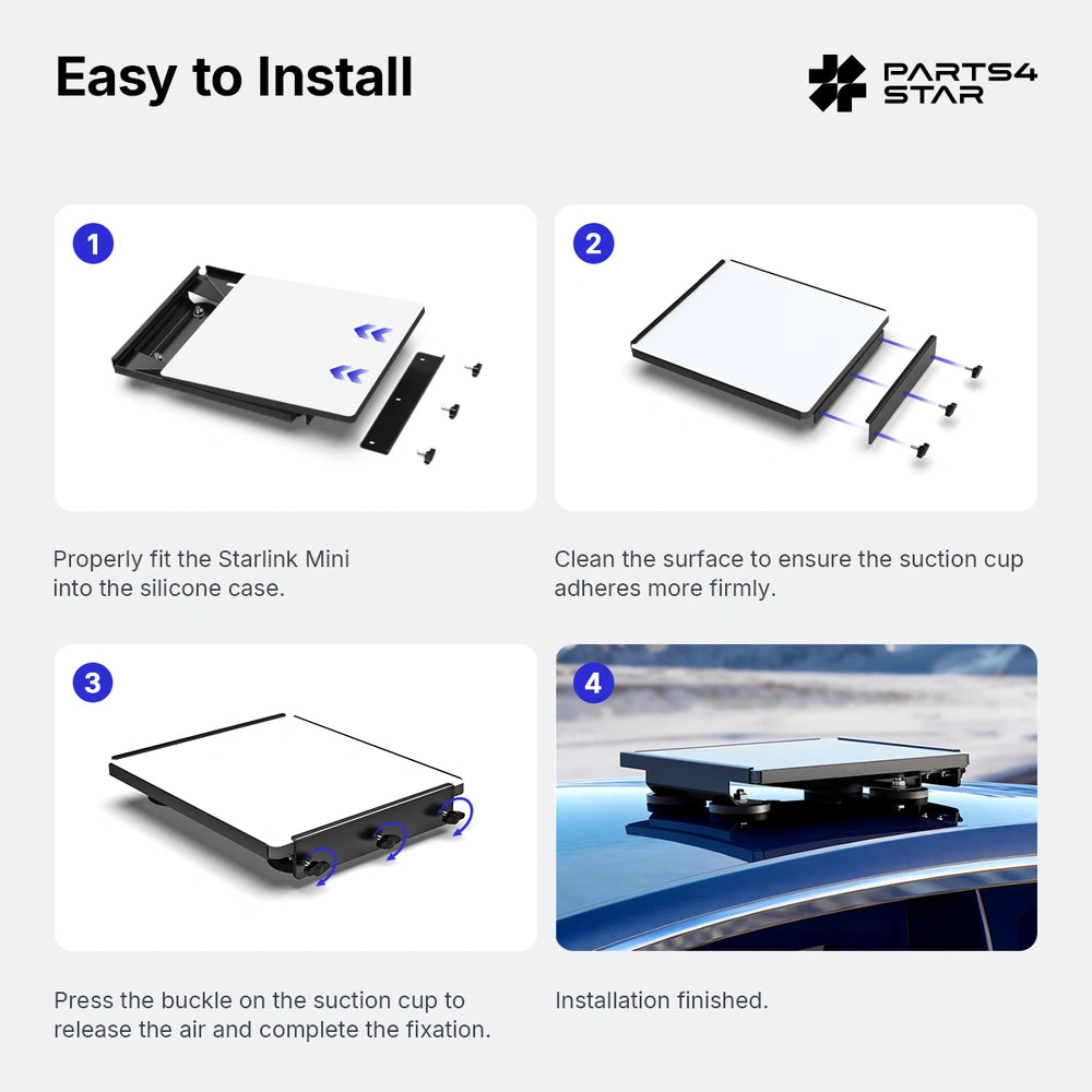Starlink Mini Supporto magnetico con una forza magnetica di 264 libbre, supporto per tetto resistente e sicuro per la vernice, senza necessità di foratura. Starlink Mini Accessori