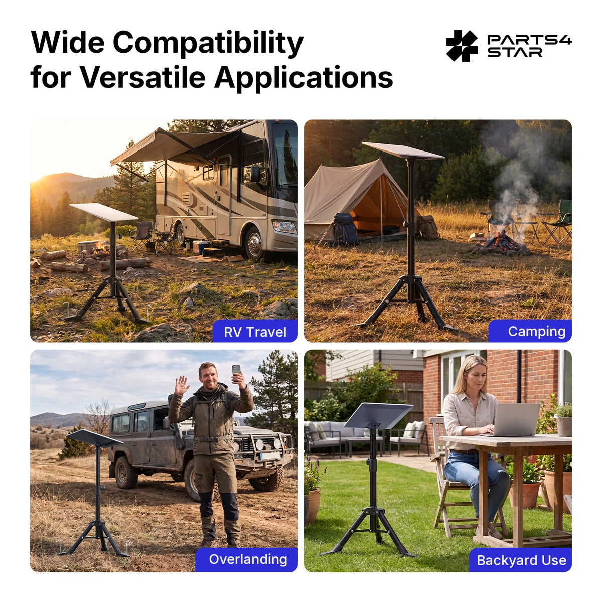 Starlink V5 Tripod Mount - Adjustable Stand With Ground Stakes