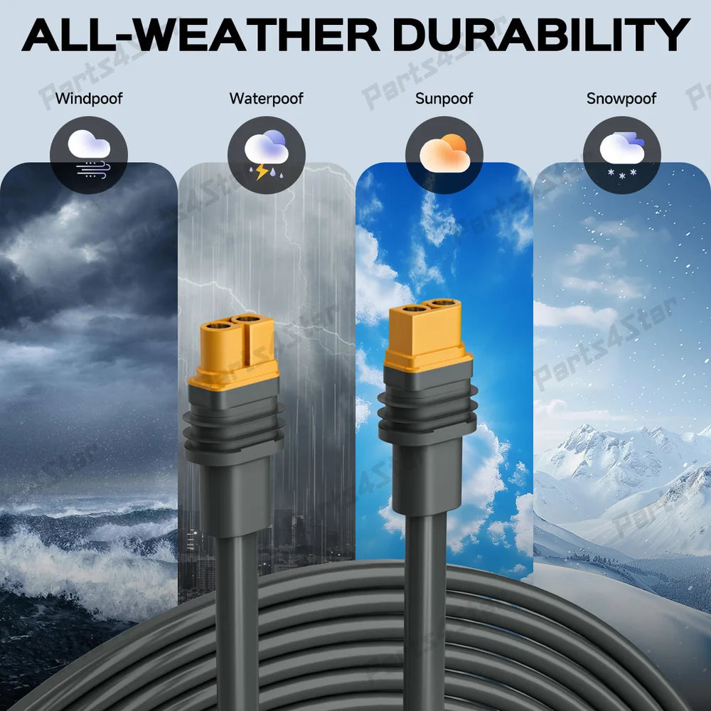 Starlink Gen 3 Performance XT60 12AWG Heavy-Duty Extension Cable - 10FT/3M