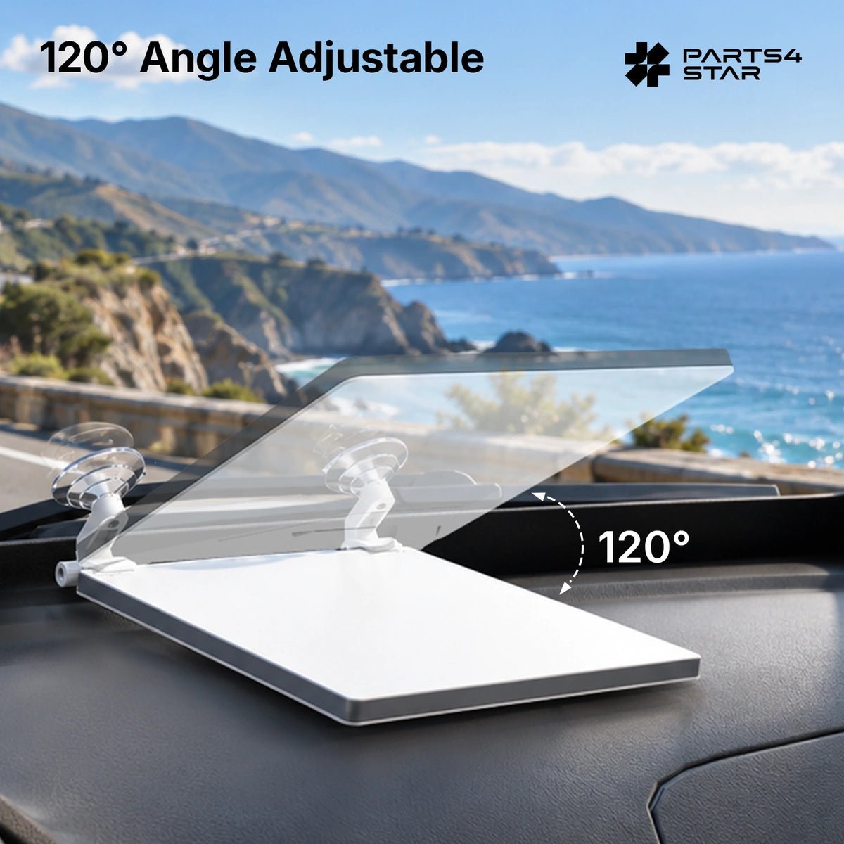 Starlink Mini Dashboard & Windshield Suction Cup Mount - 90° Adjustable - Parts4Star