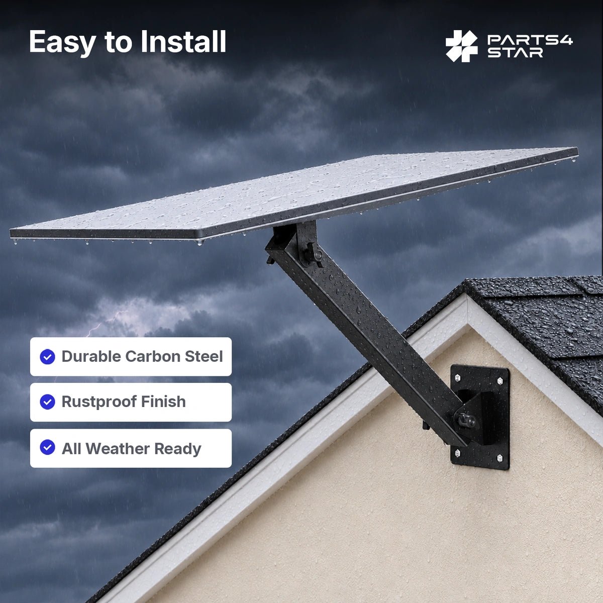 Starlink V4 Adjustable Wall Mount - 270° Tilt, for Standard Gen 3/V3/V4 - Parts4Star