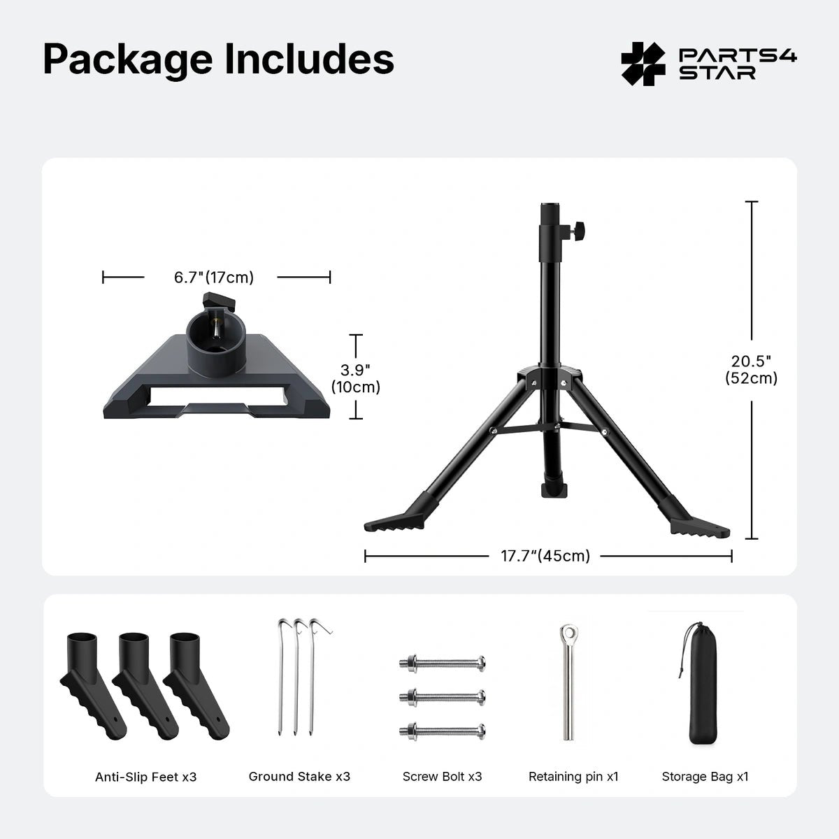 Starlink Mini Tripod with Ground Mount Kit - Parts4Star