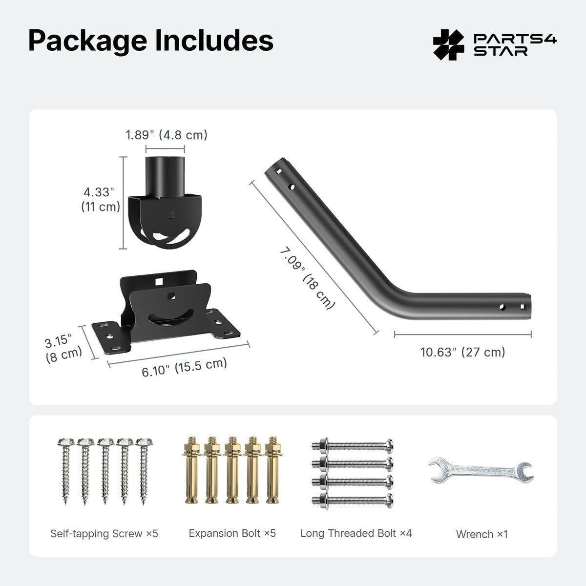Starlink V5 Adjustable Wall Mount - 360° Rotation & 120° Tilt - Parts4Star