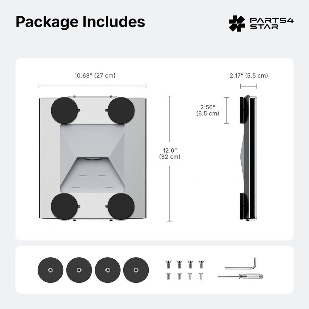 Starlink Mini Magnetic Flat Mount Kit with PC Cover Plate — 264 lbs Load Capacity - Parts4Star
