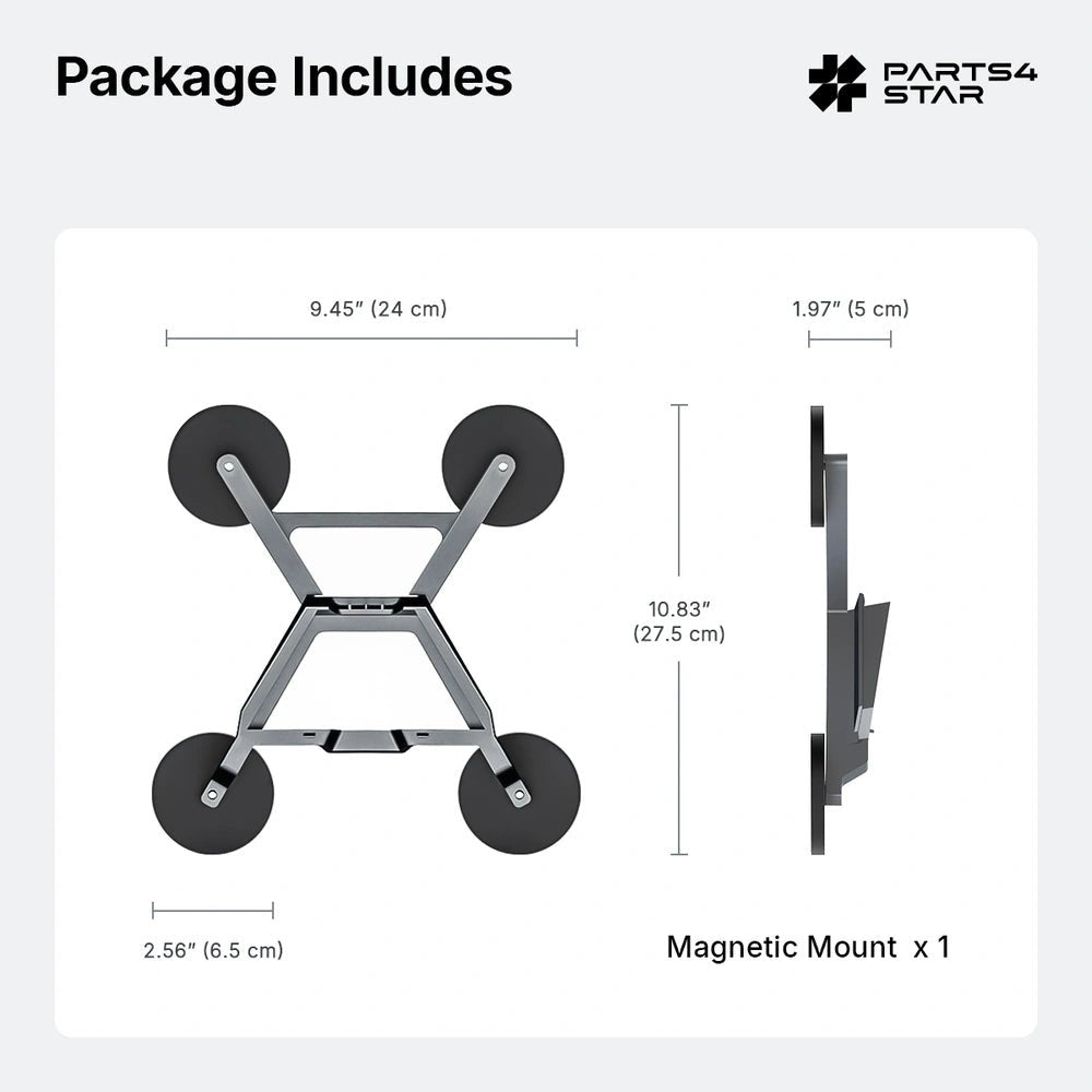 Starlink Mini Magnetic Mount with Quick - Release, 200 lb Strong Magnetic Hold, No - Drilling Vehicle Roof Mount, Starlink Mini Accessories - Parts4Star