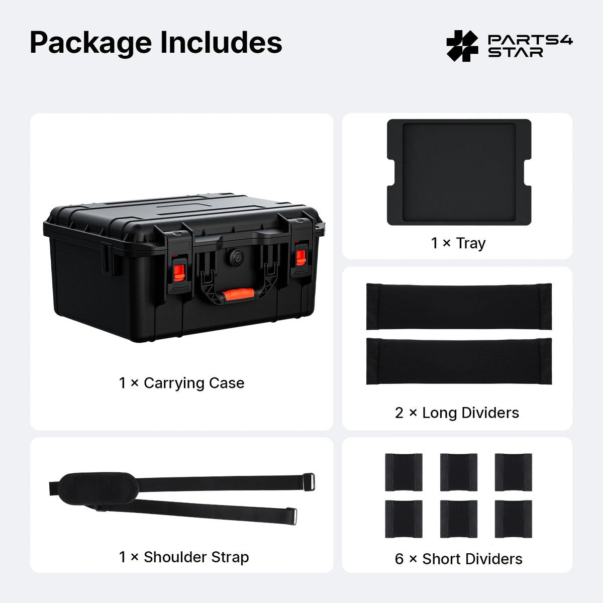 Starlink Mini Dual-Layer Hard Case, Adjustable Dividers - Parts4Star