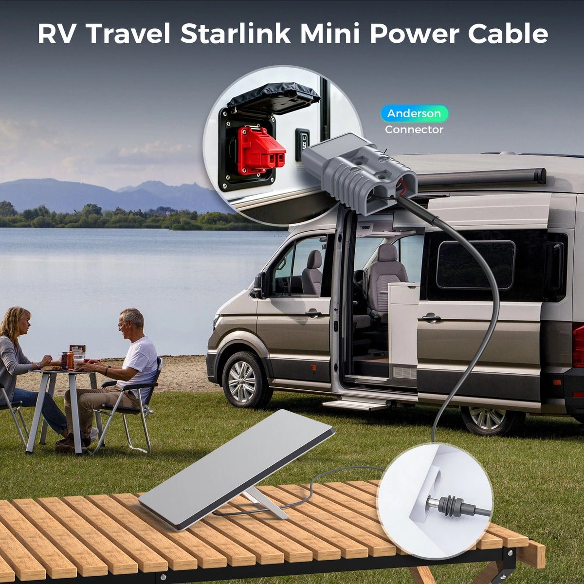 Starlink Mini 3-in-1 Power Cable, Anderson, U-Fork Terminals & XT60 - Parts4Star