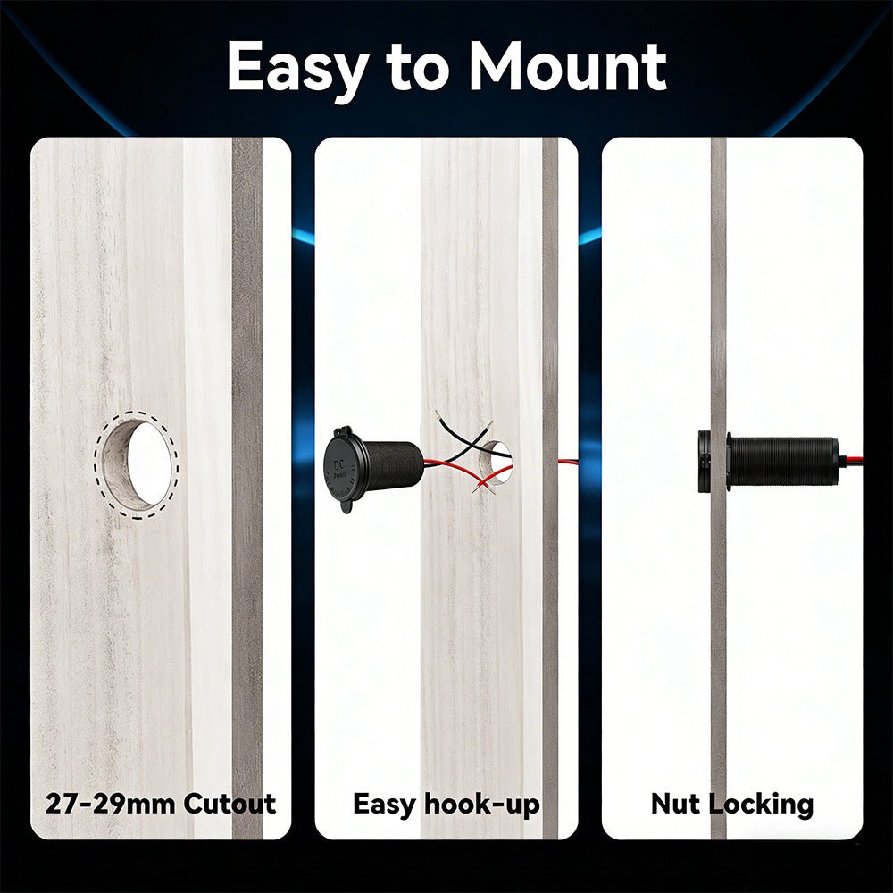 12V to 30V Step - Up Converter Recessed Mount Adapter for Starlink Mini - Parts4Star