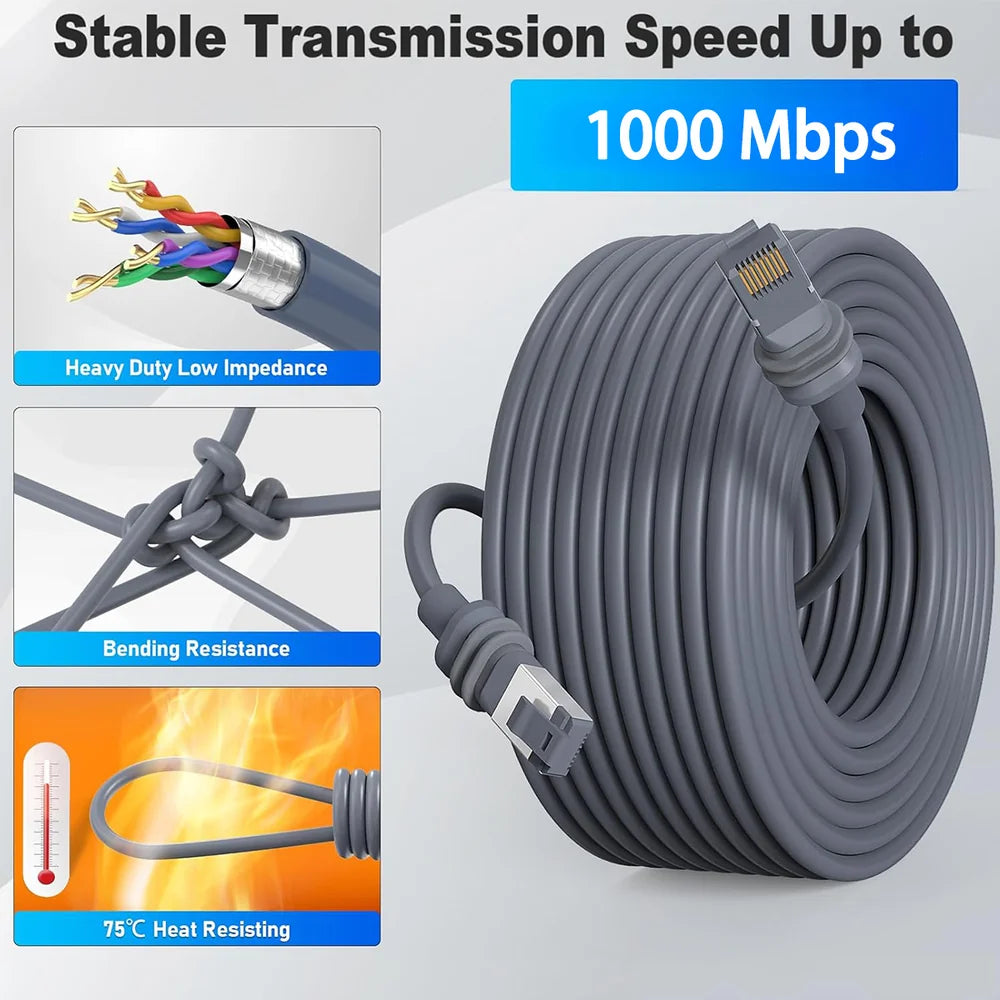 150FT erstatningsskjøtekabel for Starlink Gen 3/Mini (150 fot/46M)