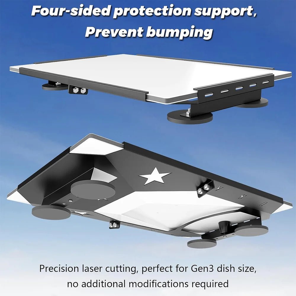 Starlink Gen 3 Flat Mount - Magnetic Quick‑Release Kit for Standard 4 / 4X - Parts4Star