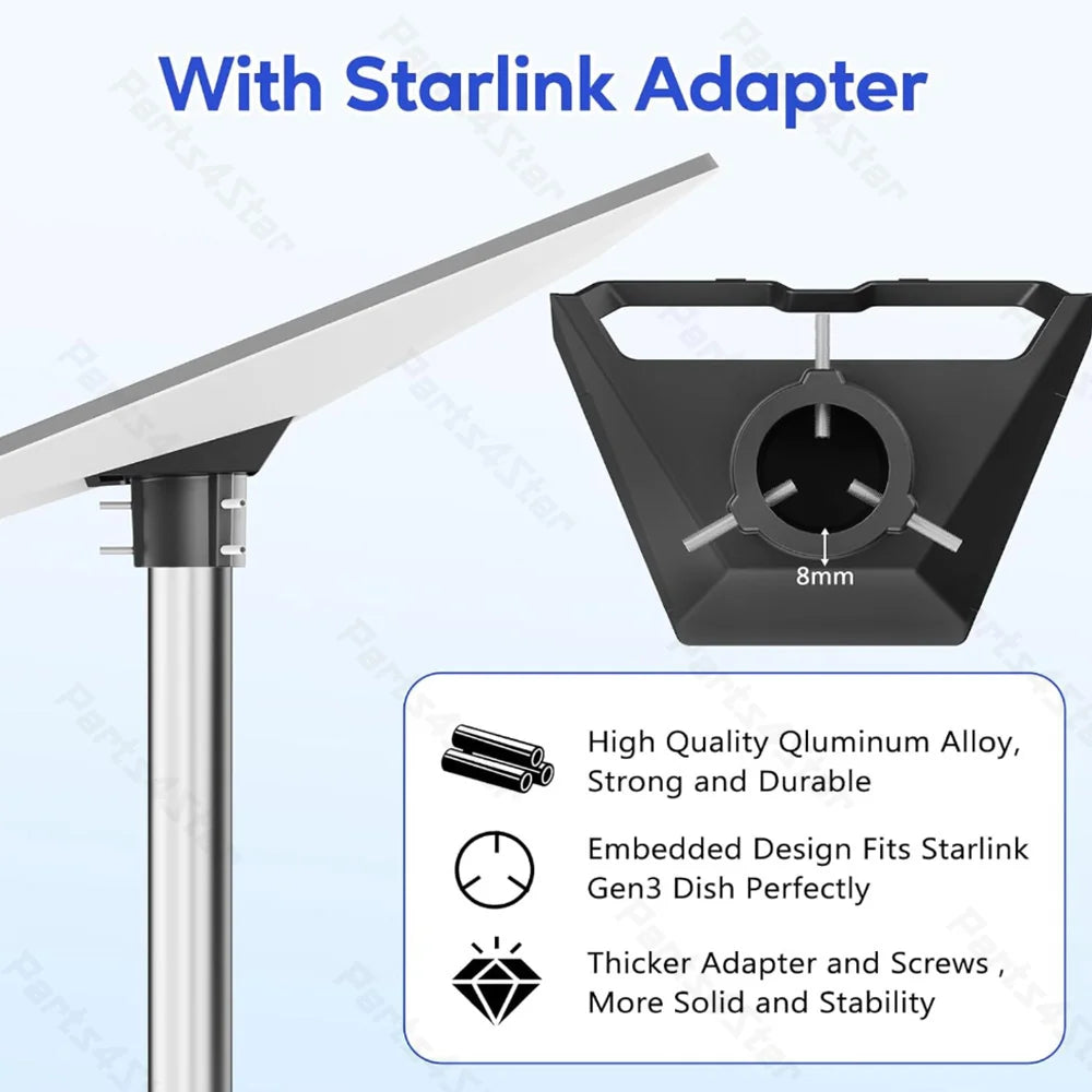 Starlink Gen 3 No - Dig Ground Anchor Kit (6.6FT) for Standard 4 / 4X - Parts4Star