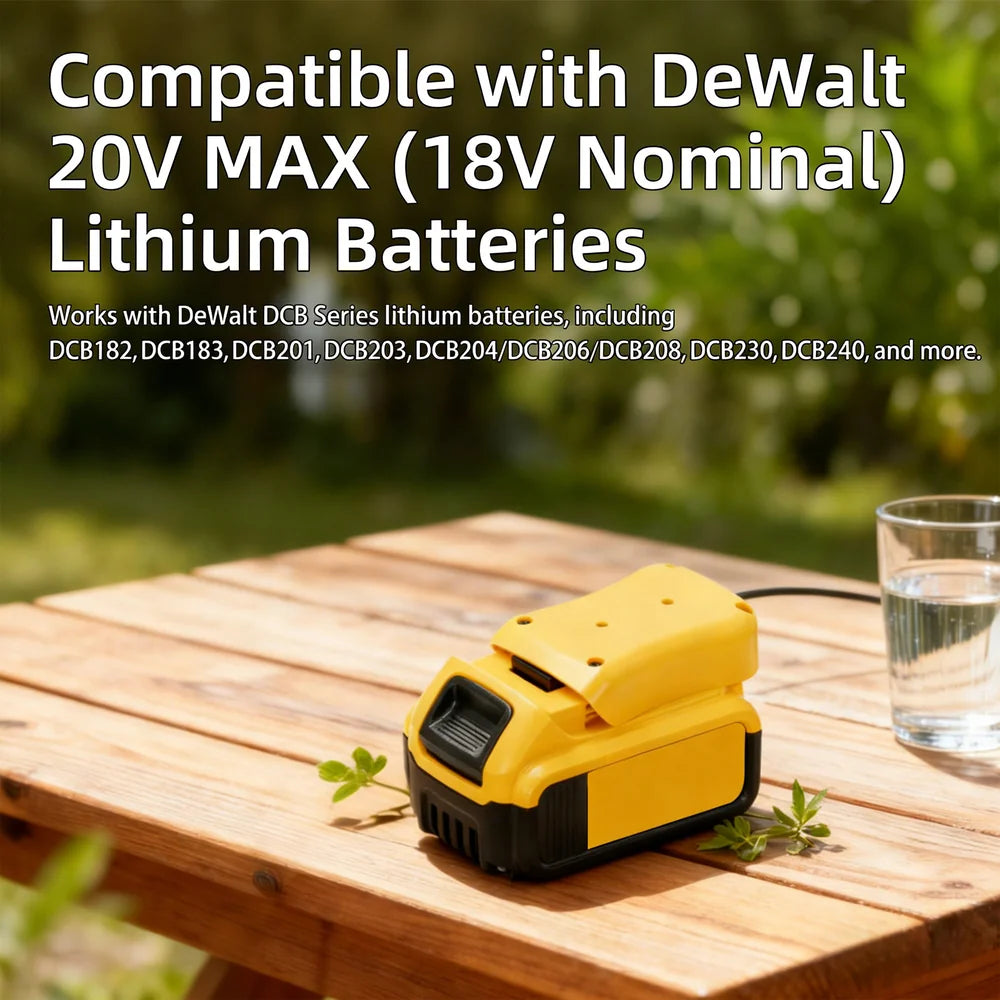 Starlink Mini DeWalt 20V Battery Adapter with DC5521 Female Power Cable